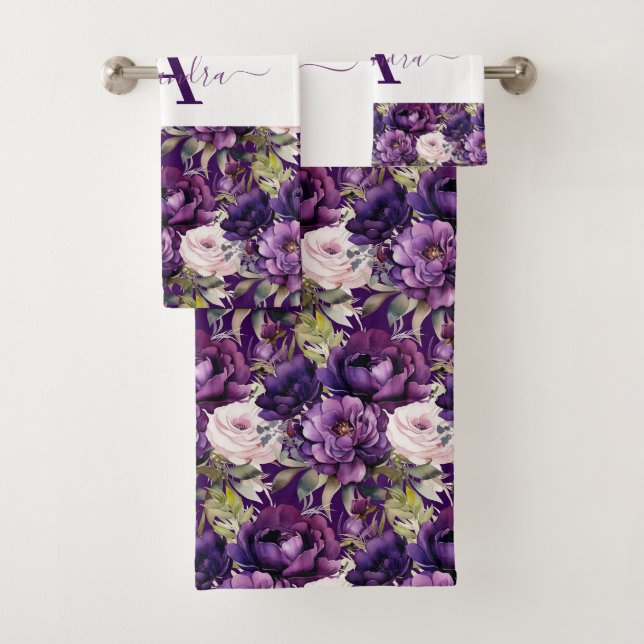 Luxury Bath Towel Set | Pamper Yourself w/ Flowers (Insitu)