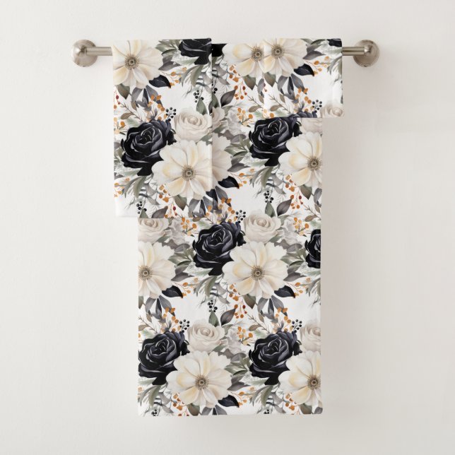 Luxury Bath Towel Set | Pamper Yourself w/ Flowers (Insitu)