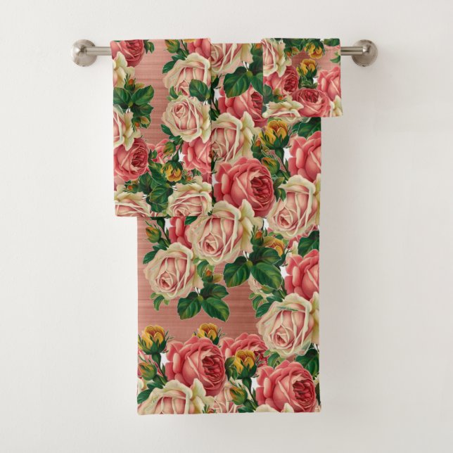 Luxury Bath Towel Set | Pamper Yourself w/ Flowers (Insitu)