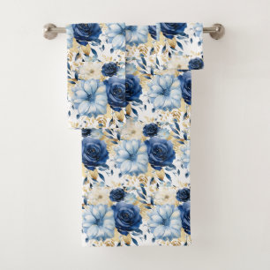 Luxury Bath Towel Set Pamper Yourself w/ Flowers