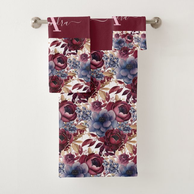 Luxury Bath Towel Set | Pamper Yourself w/ Flowers (Insitu)