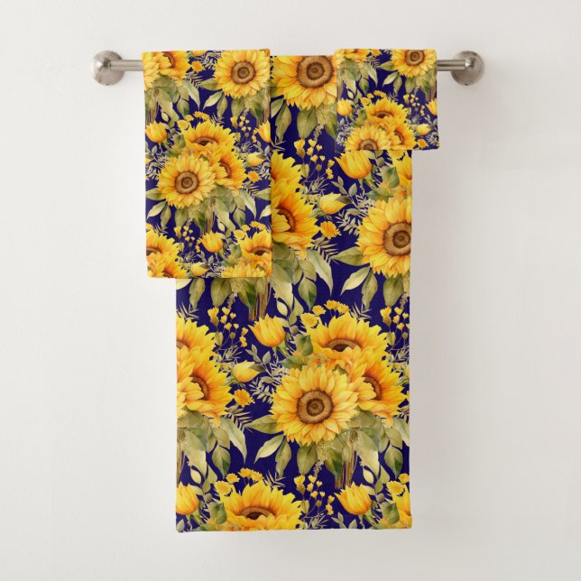 Luxury Bath Towel Set | Pamper Yourself w/ Flowers (Insitu)