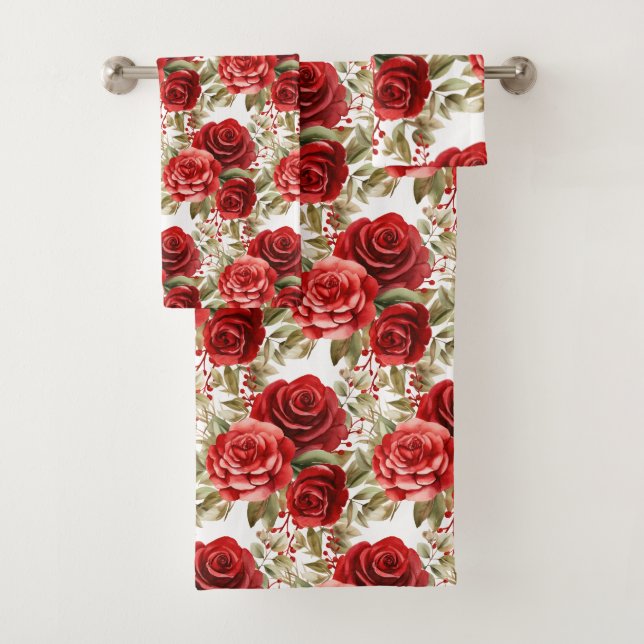 Luxury Bath Towel Set | Pamper Yourself w/ Flowers (Insitu)
