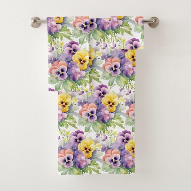 Luxury Bath Towel Set | Pamper Yourself w/ Flowers (Insitu)