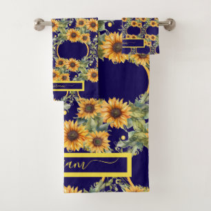 Luxury Bath Towel Set Pamper Yourself w/ Flowers