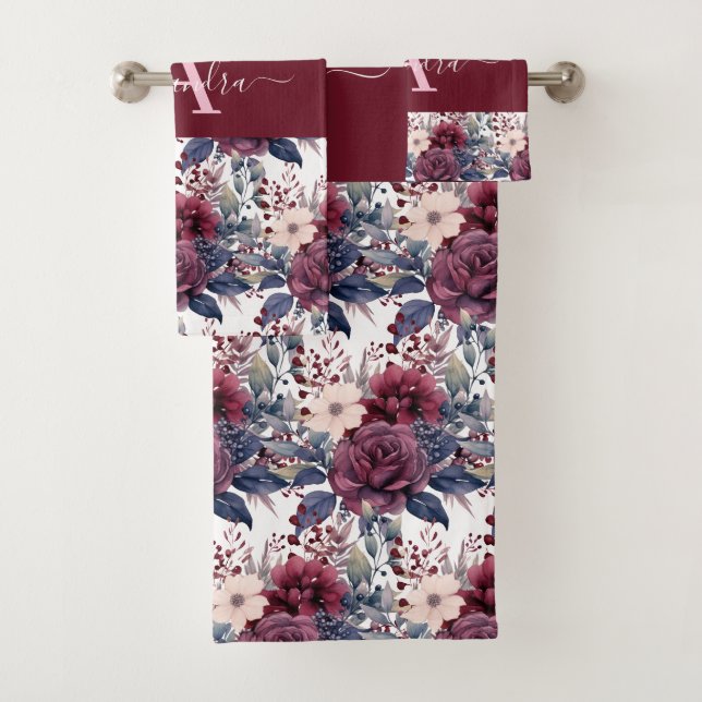Luxury Bath Towel Set | Pamper Yourself w/ Flowers (Insitu)