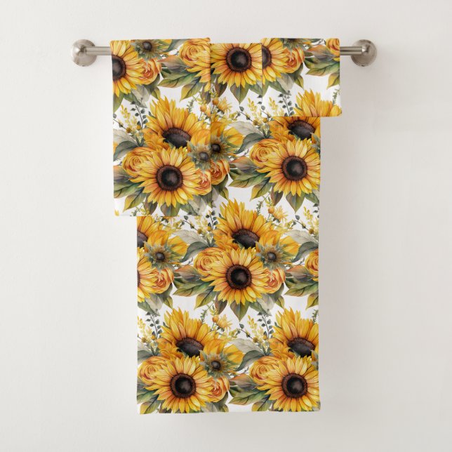Luxury Bath Towel Set | Pamper Yourself w/ Flowers (Insitu)