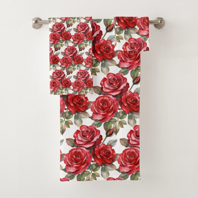 Luxury Bath Towel Set | Pamper Yourself w/ Flowers (Insitu)