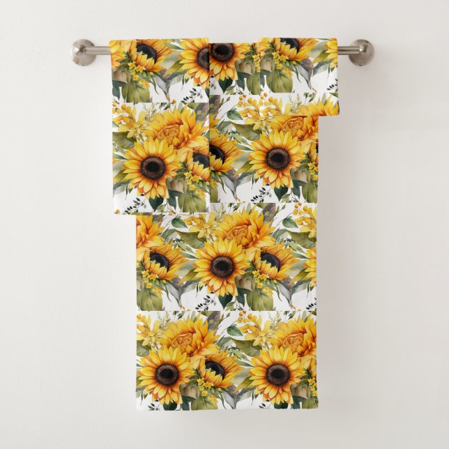 Luxury Bath Towel Set | Pamper Yourself w/ Flowers (Insitu)