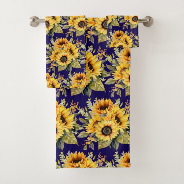 Luxury Bath Towel Set | Pamper Yourself w/ Flowers (Insitu)