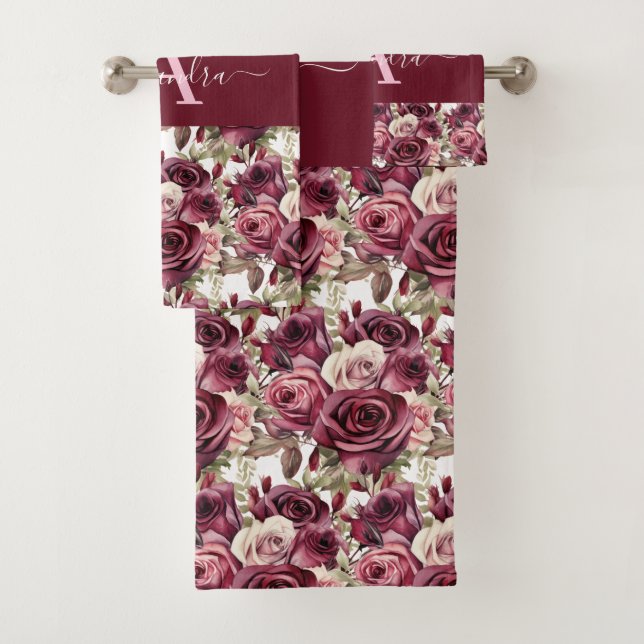 Luxury Bath Towel Set | Pamper Yourself w/ Flowers (Insitu)