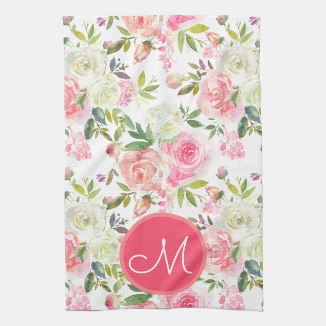 Luxury Bath Towel Set | Pamper Yourself w/ Flowers (Vertical)