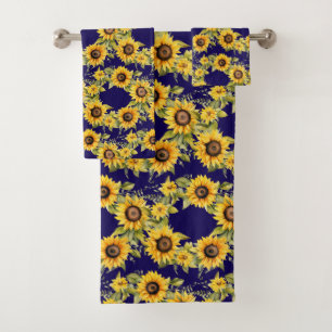 Luxury Bath Towel Set Pamper Yourself w/ Flowers