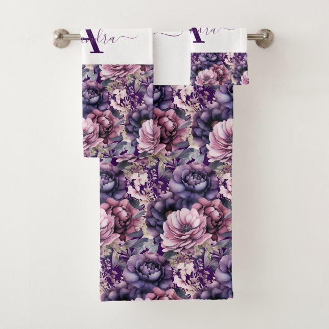 Luxury Bath Towel Set | Pamper Yourself w/ Flowers (Insitu)