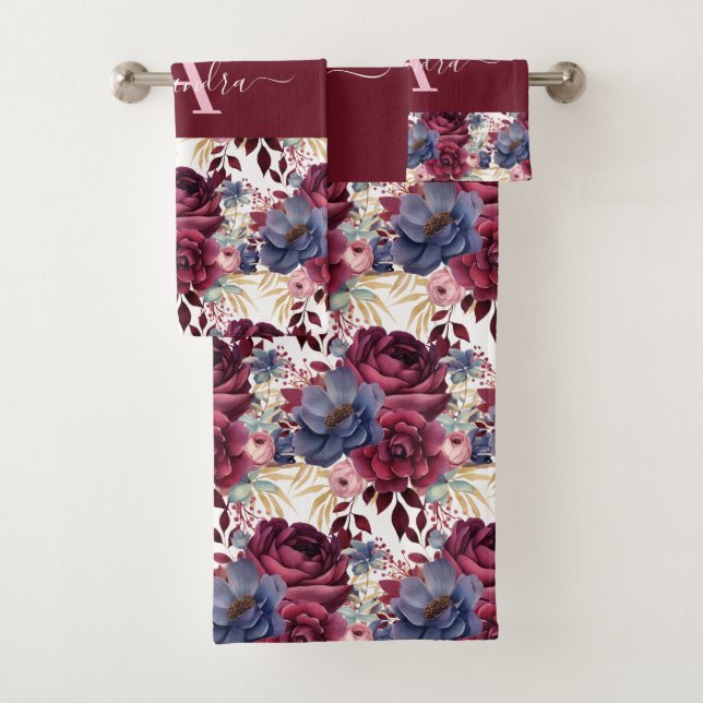 Luxury Bath Towel Set | Pamper Yourself w/ Flowers (Insitu)