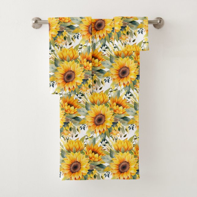 Luxury Bath Towel Set | Pamper Yourself w/ Flowers (Insitu)