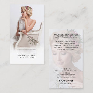 Luxury Beauty & Hair Stylist Branding Business Card