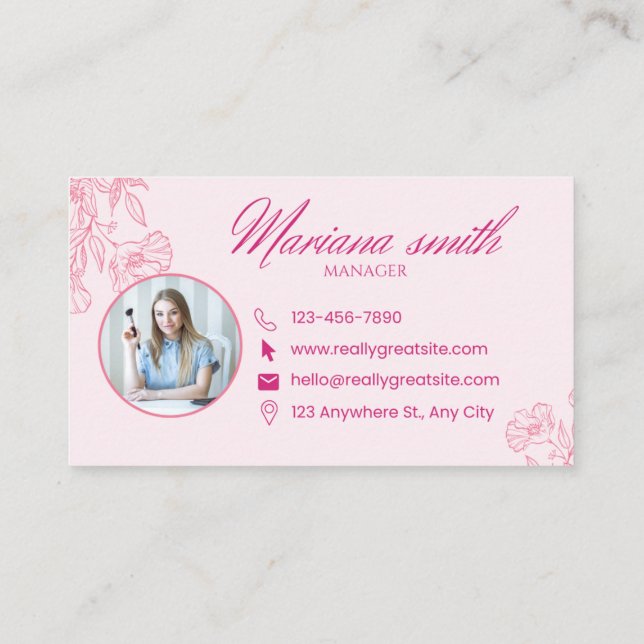 Luxury Beauty Salon Consultant Business Card (Back)