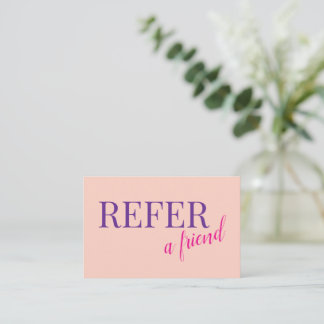 Luxury Beauty Salon Hair Stylists Lash Artists  Referral Card
