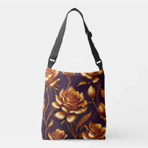 Luxury Big Gold Rose Modern Collection Crossbody Bag