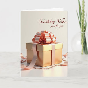 Luxury Birthday Golden Box Card