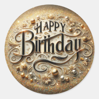 Luxury birthday sticker