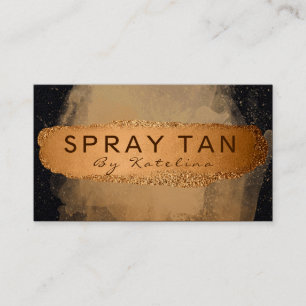 Luxury Black And Bronze Mobile Spray Tan Business Card