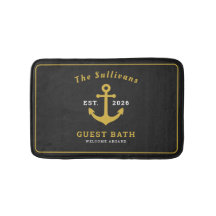 Luxury Black and Gold Anchor Custom Monogram