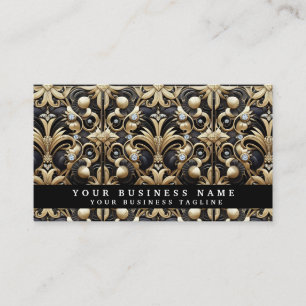 Luxury Black and Gold Art Deco Business Cards