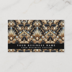 Luxury Black and Gold Art Deco Business Cards