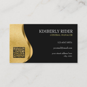 Luxury Black And Gold Business Card