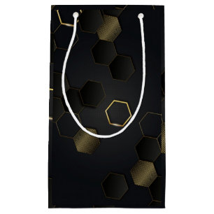 Luxury black and gold elegant small gift bag