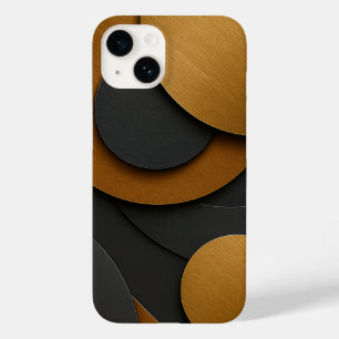 Luxury Black and Gold Geometric Abstract Design Case-Mate iPhone 14 Case