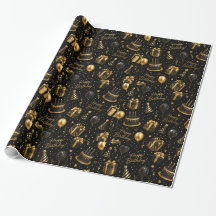 Luxury Black and Gold Happy Birthday