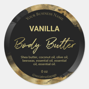 Luxury Black And Gold Ink Product Labels