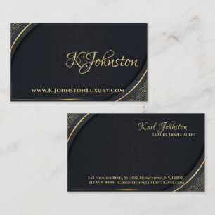 Luxury Black and Gold Modern Business Card
