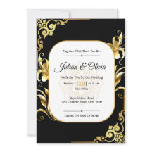 Luxury Black and Gold Royal Wedding