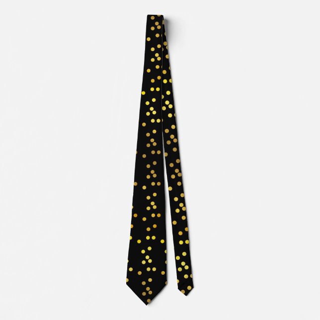 Luxury Black and Gold Tie (Front)