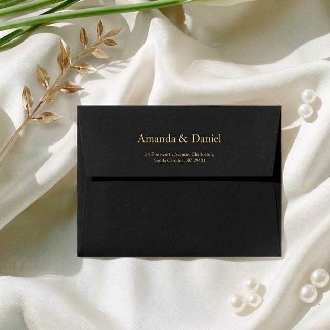 Luxury Black and Gold Wedding Envelope (Creator Uploaded)