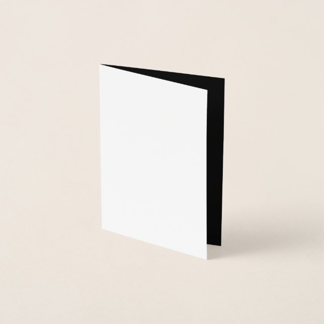 Luxury Black and Gold Wedding Program Card (Front)