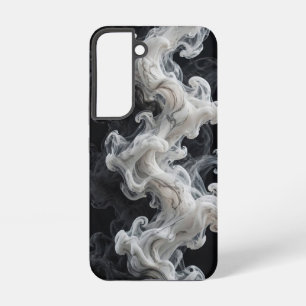 Luxury Black and White Ink Smoke Swirl Samsung Galaxy Case