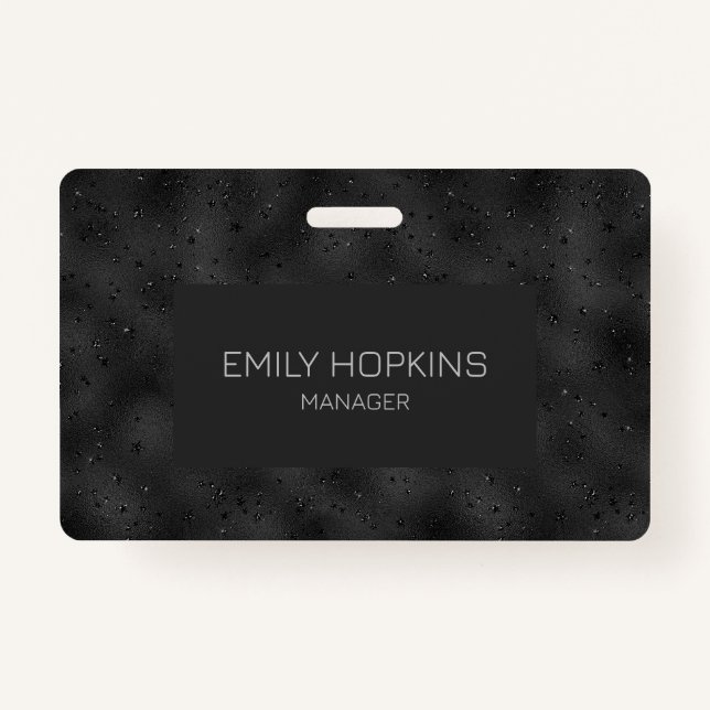 Luxury black background ID badge (Front)
