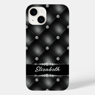 Luxury Black Bling Sparkle Diamond Custom Name  Case-Mate iPhone 14 Case