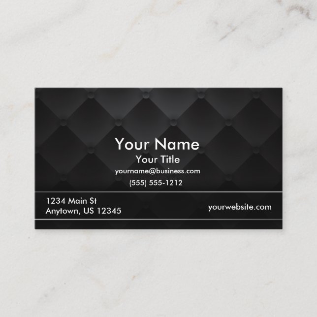 Luxury Black Business Card (Front)