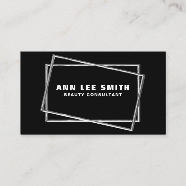Luxury Black Business Cards - Gold/Silver Foil! (Front)