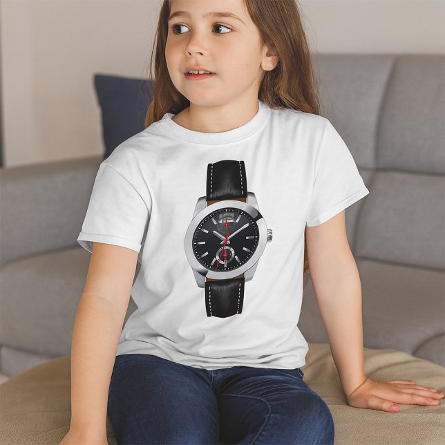 Luxury Black Chronograph Watch Stylish Timepiece  T-Shirt (Creator Uploaded)