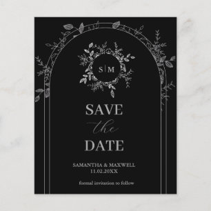 Luxury Black elegant  Save The Date Flyer