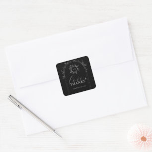 Luxury Black Elegant Wedding Stickers