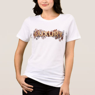 Luxury Black & Gold 3D Typography Women’s Half-Sle Tri-Blend Shirt