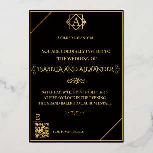 Luxury Black & Gold AR Wedding Suite - Interactive